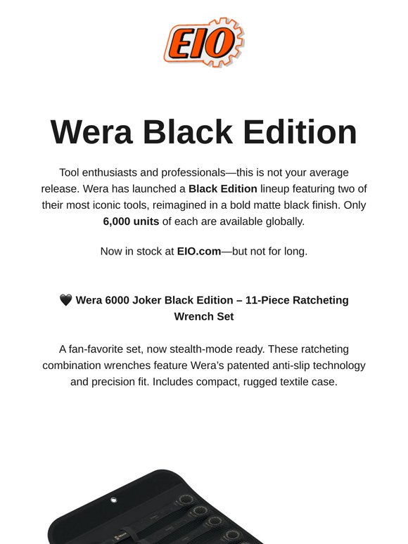 🖤 Wera Black Edition Tools Are Here – Only 6,000 Made Worldwide!