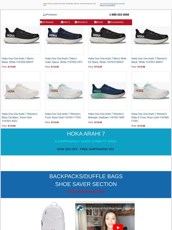 Hoka Arahi 7 - Lowest Price this Season!