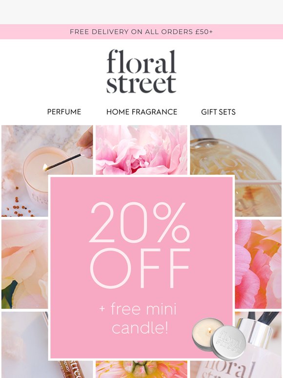 Open for 20% off 🌸