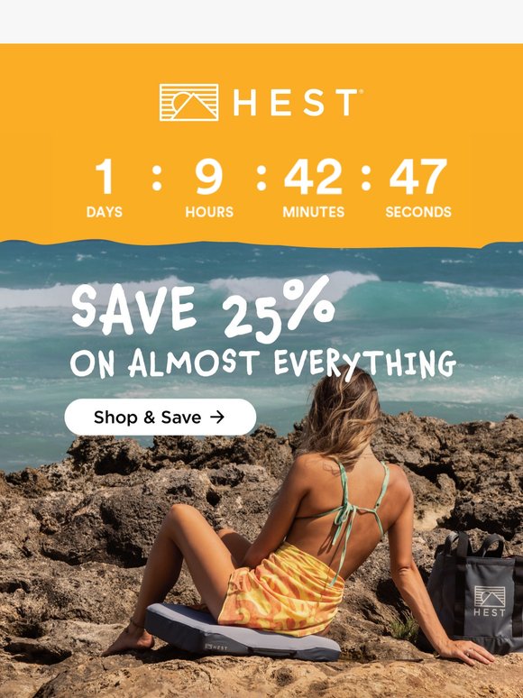 One Day Left to Save 25%