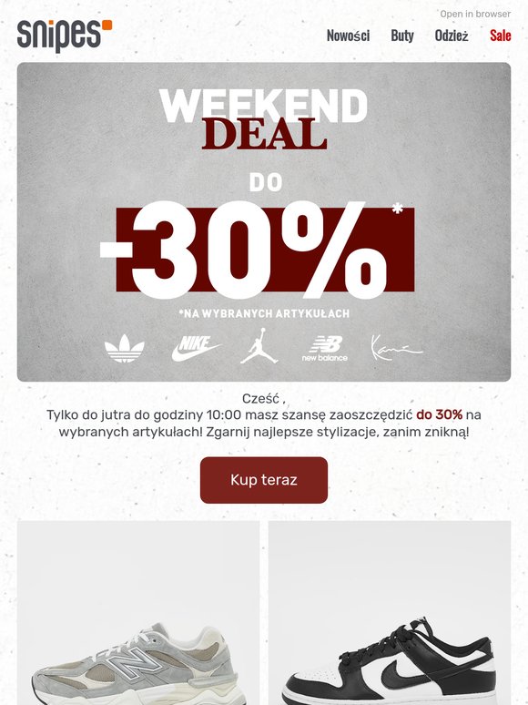 🛍️ Do 30% zniżki – Weekend Deal
