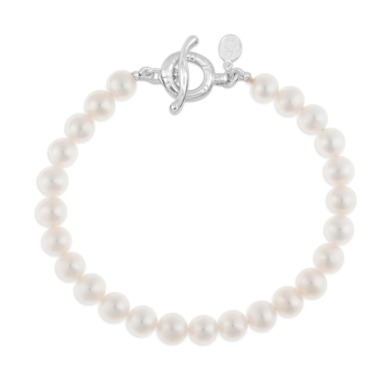 Image of Men's White Pearl Bracelet