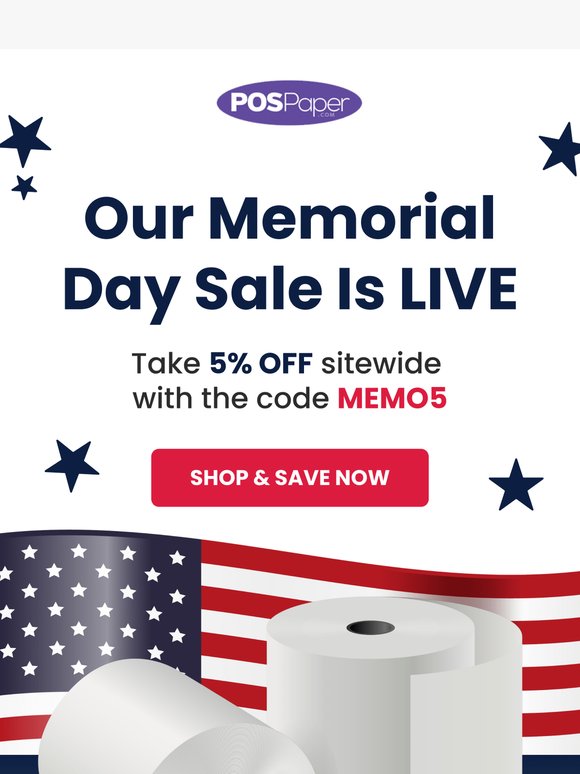 🇺🇸 Memorial Day Sale: 5% OFF Sitewide
