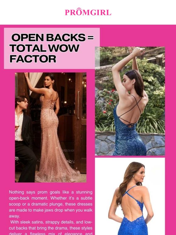 Open Backs = Total Wow Factor