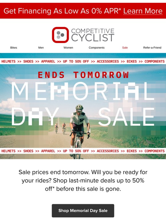 Ends tomorrow⏰ Up to 50% off tons of gear