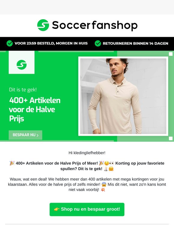 400+ Artikelen voor de Halve Prijs of Meer!