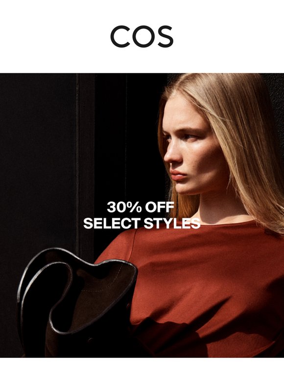 This weekend only: 30% off select styles