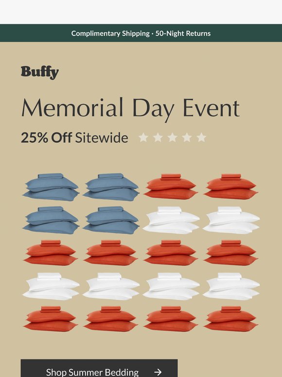 25% Off Sitewide, 30% Off Bedding Sets