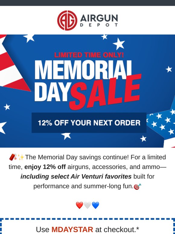 Don't Miss 12% Off Select Air Venturi ❗