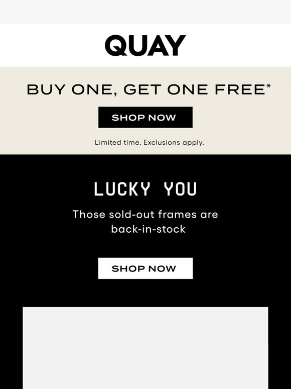 BACK-IN-STOCK STYLES | BUY 1, GET 1 FREE