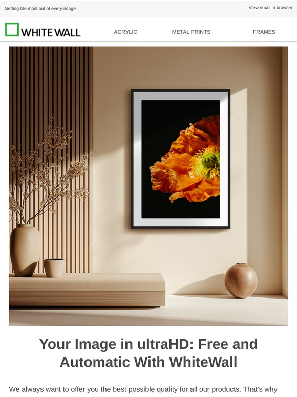 ultraHD: Maximum image sharpness for your wall art