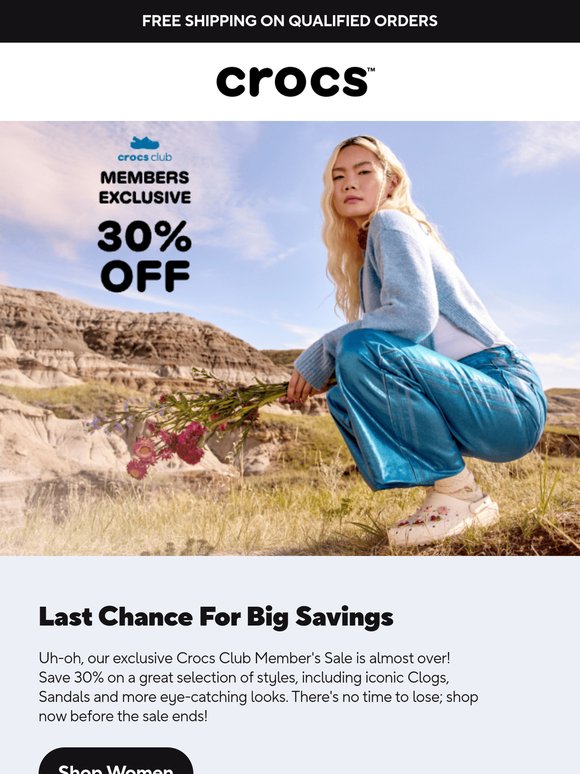 Crocs Club Member's Sale: Final Reminder!