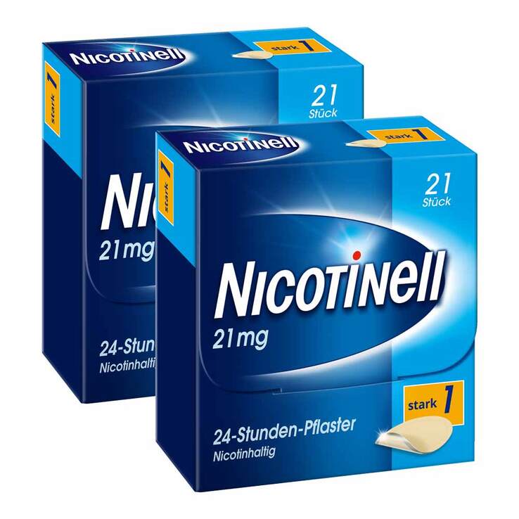 NICOTINELL 21 mg / 24-Stunden-Nikotinpflaster, Pflasterstรคrke Stark (1)โต