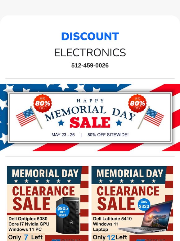Memorial Deals: $299 PC, $250 Tablet, $320 Laptop & More!