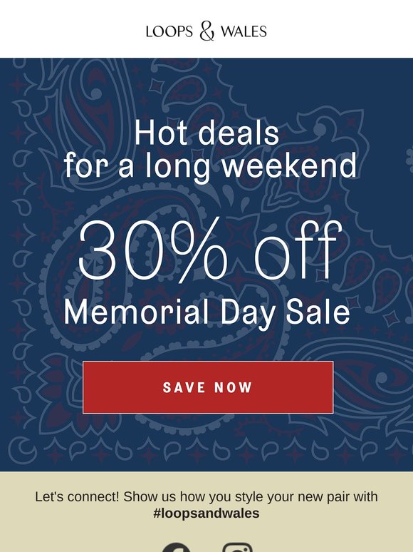 ‼️ 30% off Memorial Day Sale