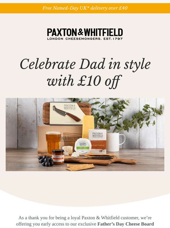 A Special Thank You – £10 Off Our Father’s Day Cheeseboard Gift