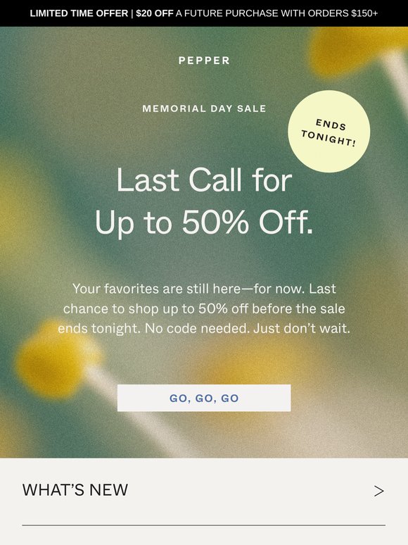 Up to 50% OFF Ends at MIDNIGHT ⏰