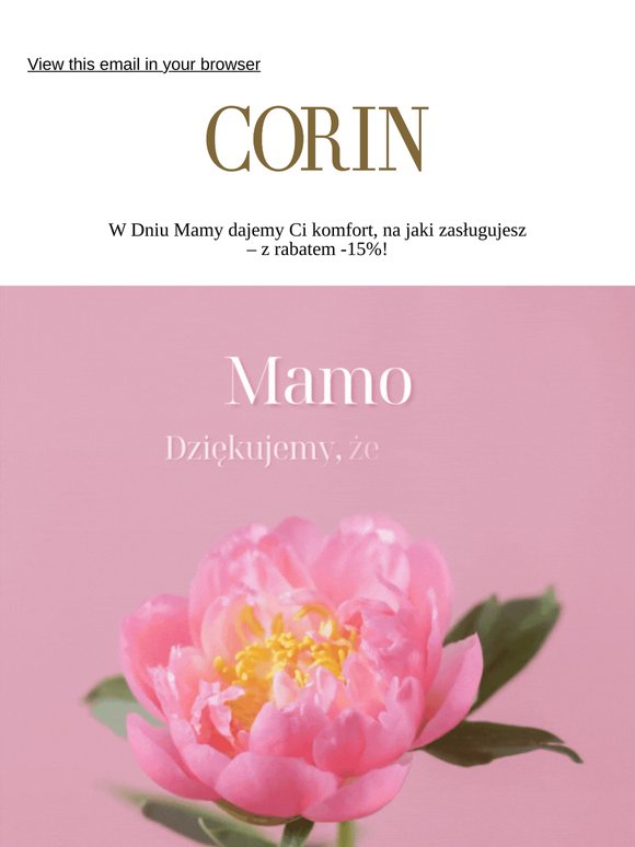 Dzień Matki z Corin -15% tylko dziś!🌸