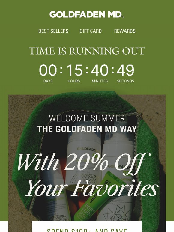 Last chance for 20% off!