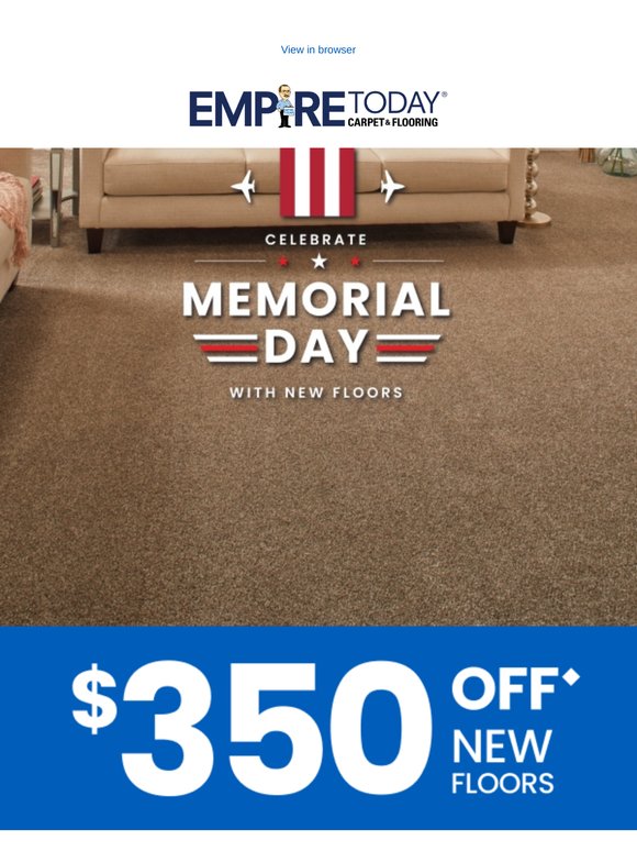 Celebrate Memorial Day With $350 Off New Floors