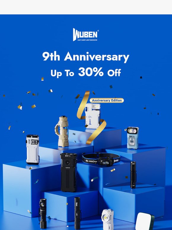 Wuben 9th Anniversary Surprises Just for You!