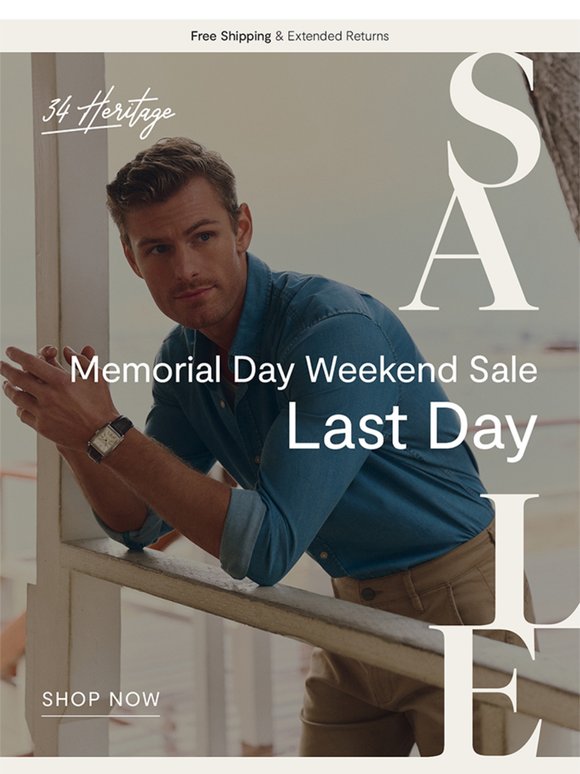 Final Hours: Memorial Day Sale