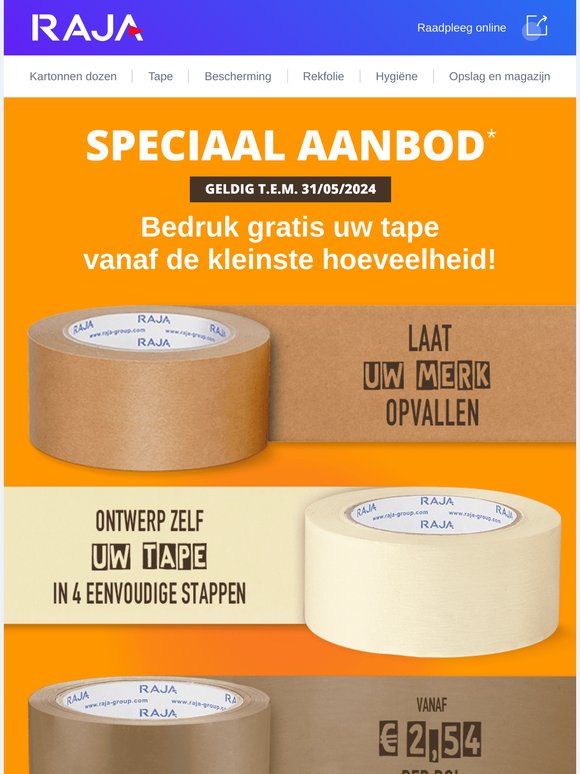 🖌️Bedruk enkel nog deze week gratis uw tape!