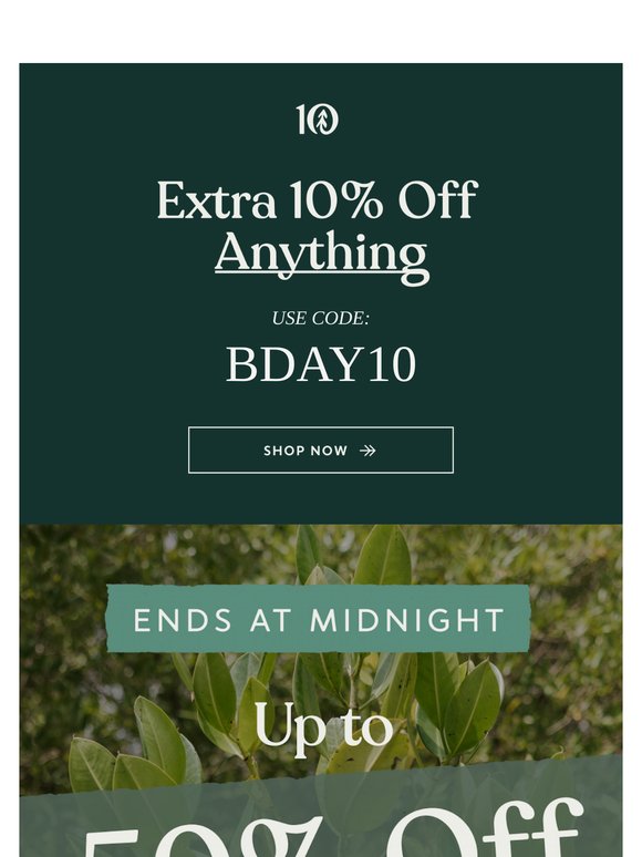 Final Hours of Up to 50% Off