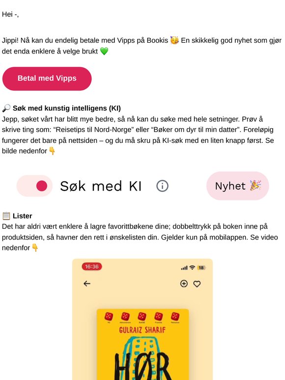 Vipps og andre funksjoner 🥳