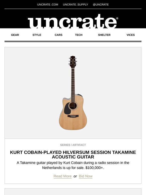 Kurt Cobain-played Hilversum Session Takamine Acoustic Guitar & more