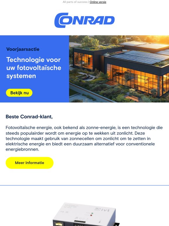 Technologie voor uw fotovoltaïsche systemen