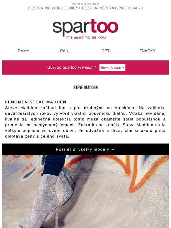 Novinky prichádzajú!✨ Bezplatné doručenie tovaru od značiek Steve Madden, Vero Moda, Mjus, Vans, Kangaroos, Only, Esprit a Le Tanneur