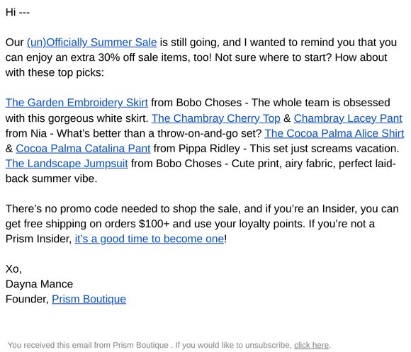 Dayna says: SHOP THE SALE!