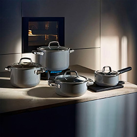 Набор кастрюль WMF Fusiontec Mineral Platinum