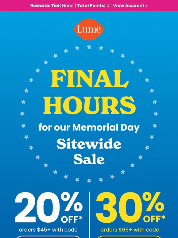 🚨LAST CALL: Up to 30% OFF sitewide! 🚨