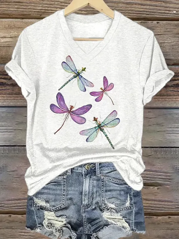 Image of Casual V Neck T-Shirt