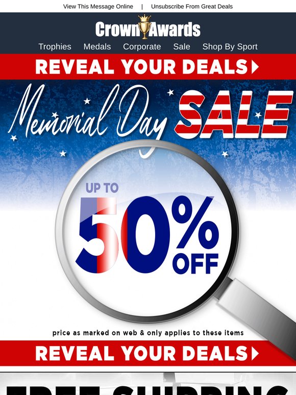 🔥 Save Up to 50% This Memorial Day Weekend
