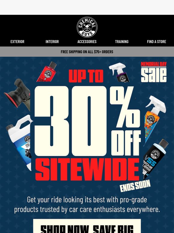 Hurry! Up to 30% Off Sitewide Ends Soon!