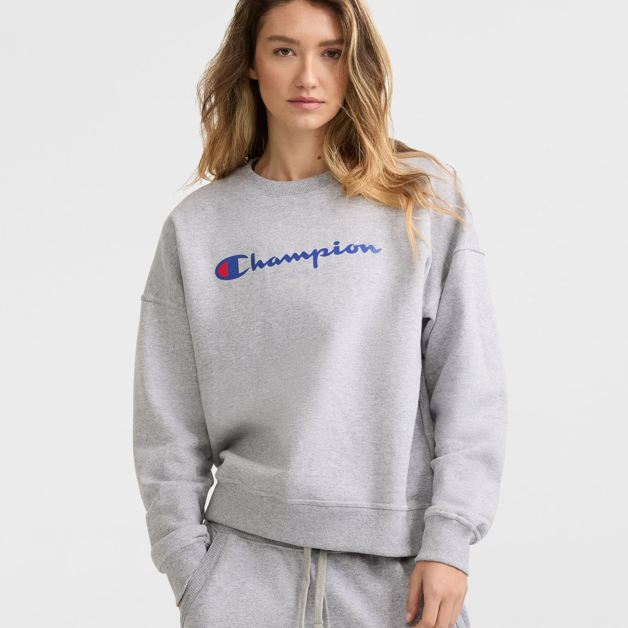 Image of Powerblend Crewneck Sweatshirt, Script Logo