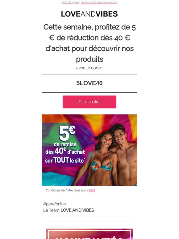 🫰 Économisez 5 € dès 40 € d'achat