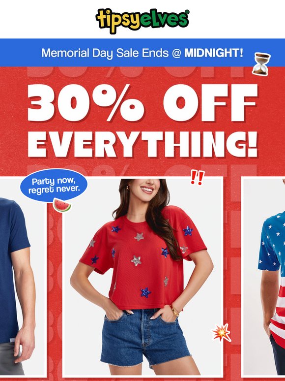 Ends Tonight: 30% OFF Sitewide