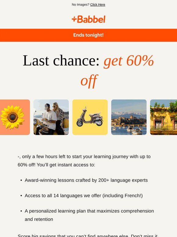 👀 Your 60% discount ends tonight!