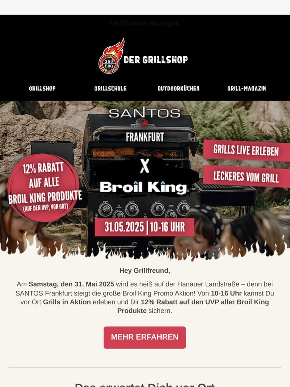 SANTOS Frankfurt x Broil King – sei dabei! 🎉