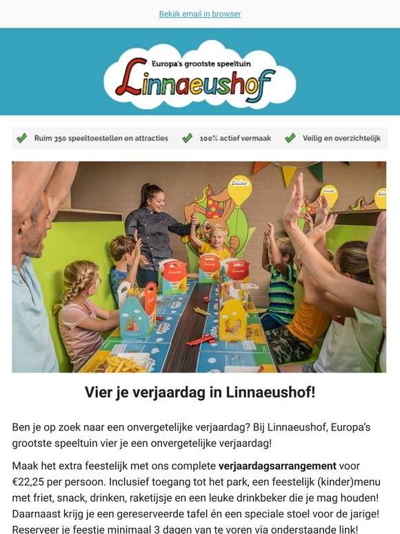 🎉 Vier je verjaardag in Linnaeushof!🥳