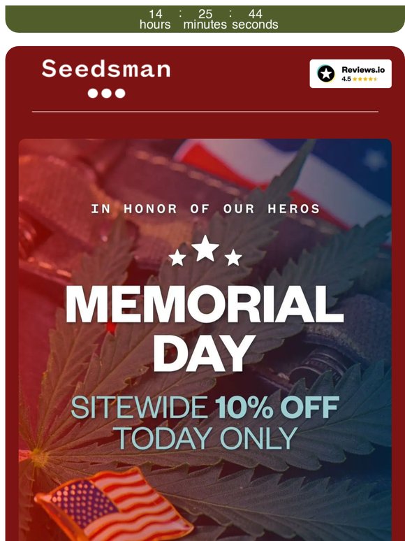 🇺🇸 Memorial Day Deal – TODAY ONLY 🇺🇸