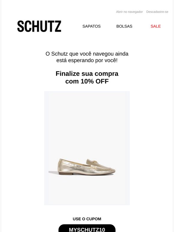 Essa é a chance de garantir o seu SCHUTZ!
