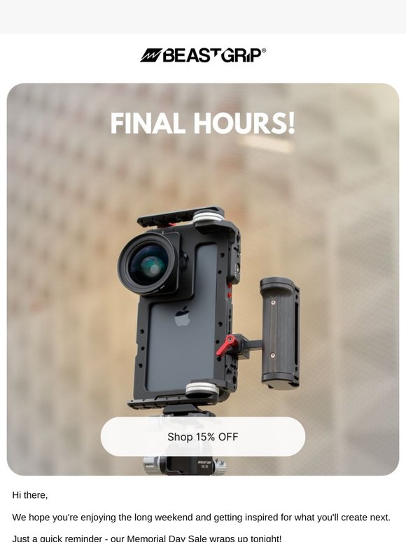 Final Hours – Memorial Day Sale Ends Tonight 🇺🇸