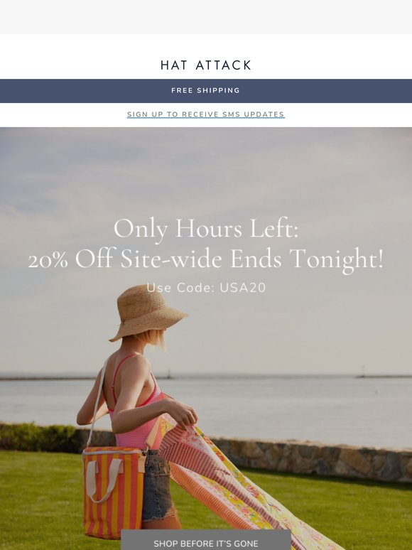 20% off everything ends tonight!