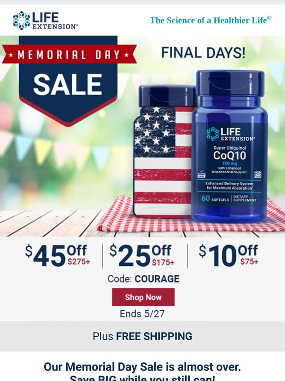 🚨 Up to $45 OFF Final Days!