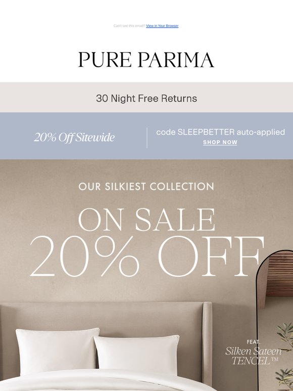 20% Off Our Silkiest Collection 💤✨